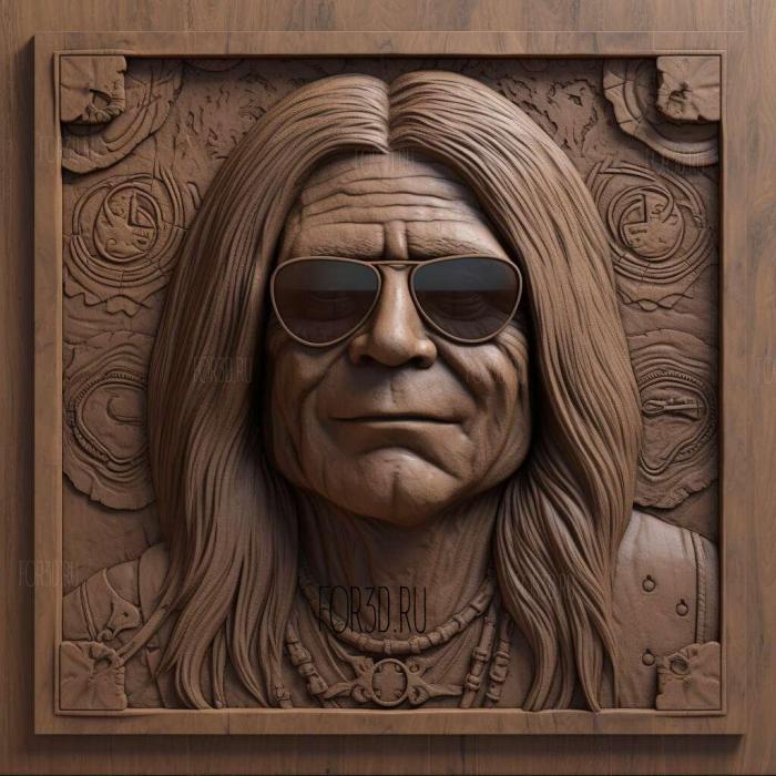 Ozzy Osbourne 2 stl model for CNC